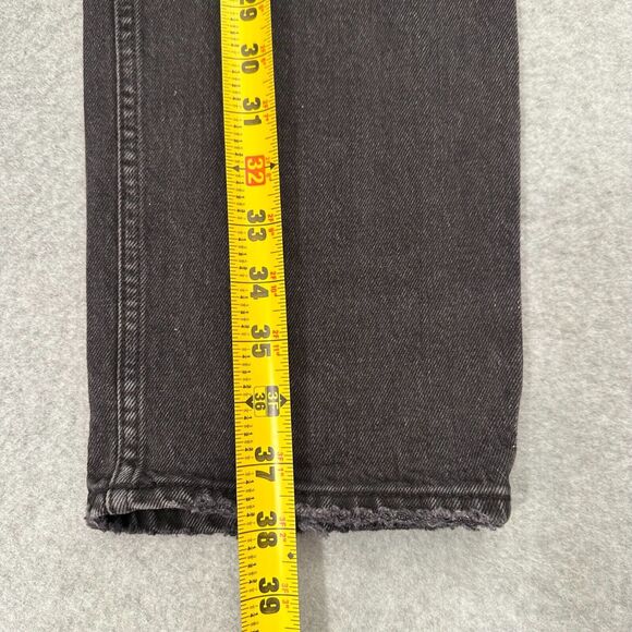 NWT Abercrombie & Fitch Womens The Dad High Rise Jeans Black Sz 26 2s Distressed - Picture 5 of 16
